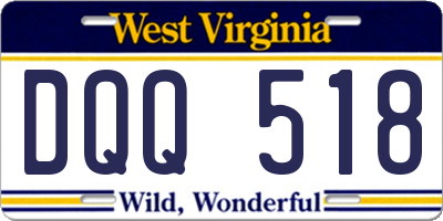 WV license plate DQQ518