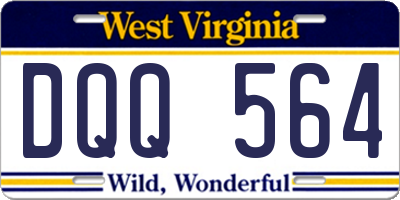 WV license plate DQQ564