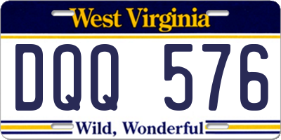 WV license plate DQQ576