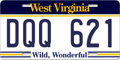 WV license plate DQQ621