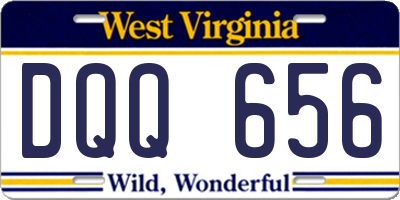 WV license plate DQQ656