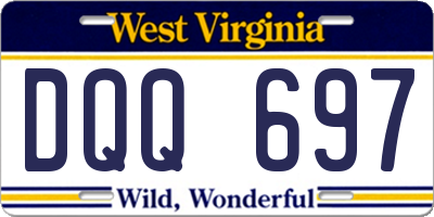 WV license plate DQQ697