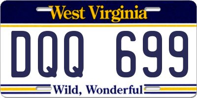 WV license plate DQQ699