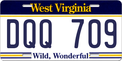 WV license plate DQQ709