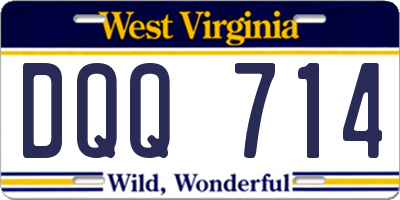 WV license plate DQQ714