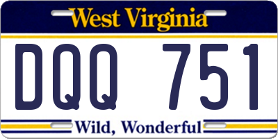 WV license plate DQQ751