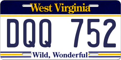 WV license plate DQQ752