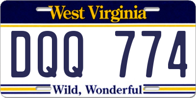 WV license plate DQQ774