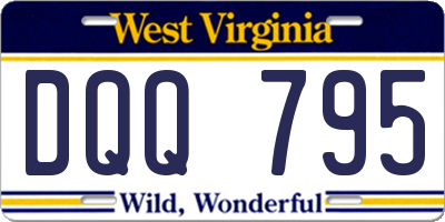 WV license plate DQQ795