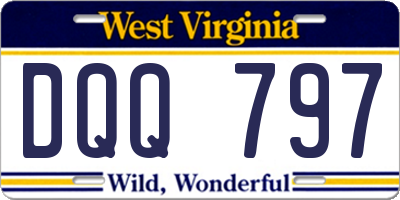 WV license plate DQQ797