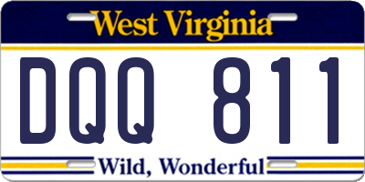 WV license plate DQQ811