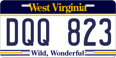WV license plate DQQ823