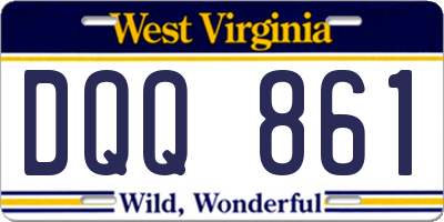 WV license plate DQQ861