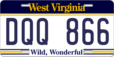 WV license plate DQQ866