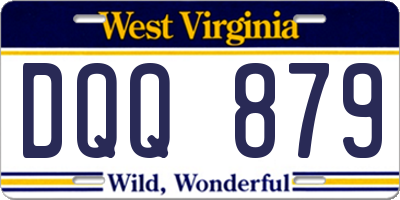 WV license plate DQQ879