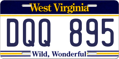 WV license plate DQQ895