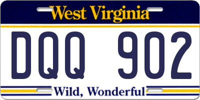 WV license plate DQQ902
