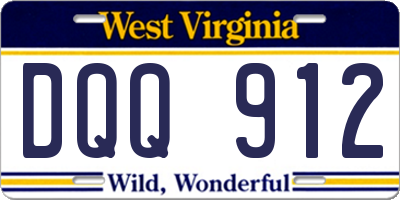 WV license plate DQQ912
