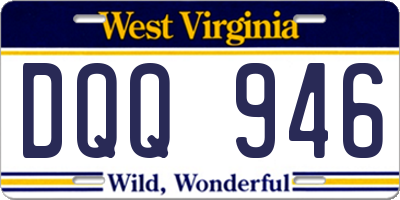 WV license plate DQQ946