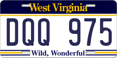 WV license plate DQQ975