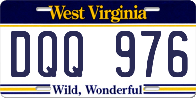 WV license plate DQQ976