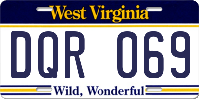 WV license plate DQR069