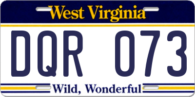 WV license plate DQR073