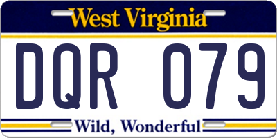WV license plate DQR079
