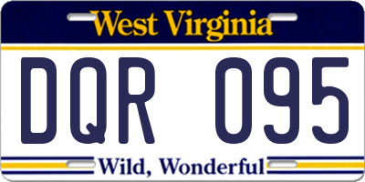 WV license plate DQR095