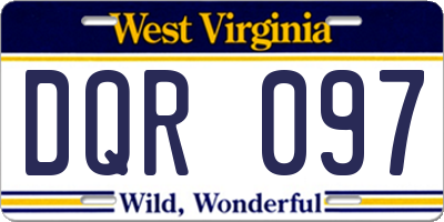 WV license plate DQR097