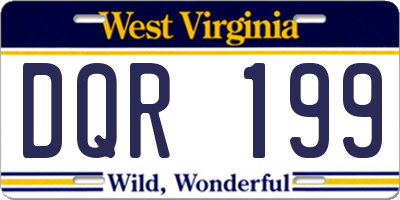 WV license plate DQR199