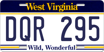 WV license plate DQR295