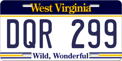 WV license plate DQR299