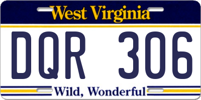 WV license plate DQR306