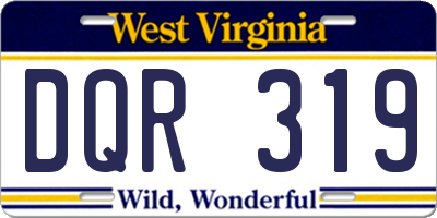 WV license plate DQR319
