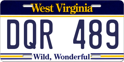 WV license plate DQR489