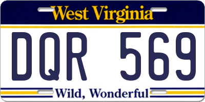 WV license plate DQR569