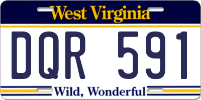 WV license plate DQR591