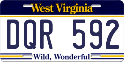WV license plate DQR592