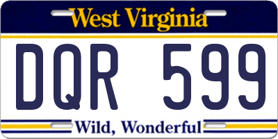 WV license plate DQR599