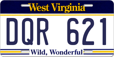 WV license plate DQR621
