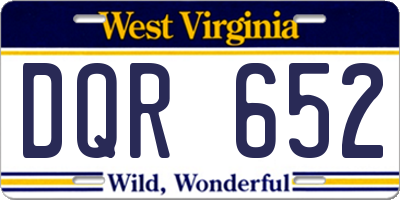 WV license plate DQR652