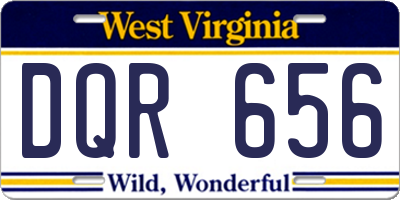 WV license plate DQR656