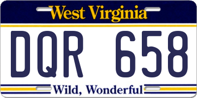 WV license plate DQR658