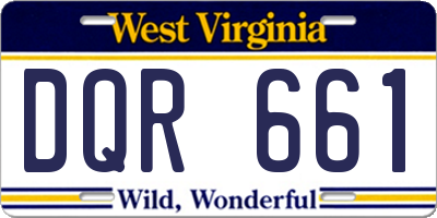 WV license plate DQR661