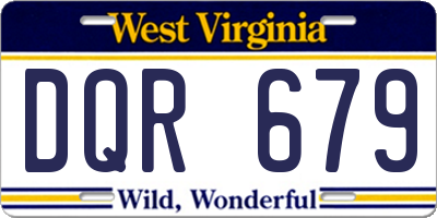 WV license plate DQR679