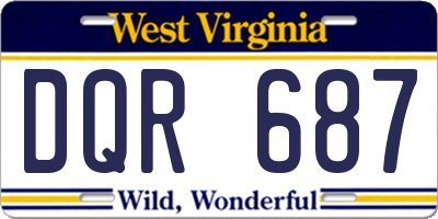 WV license plate DQR687