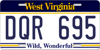 WV license plate DQR695