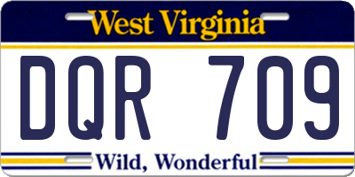 WV license plate DQR709