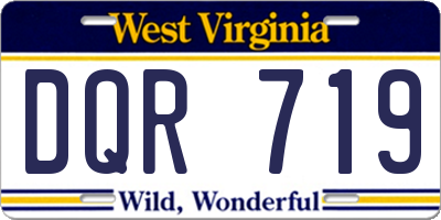 WV license plate DQR719